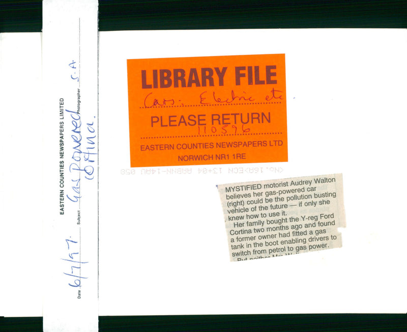 Cars: Gas Powered - Audrey Walton - Vintage Photograph