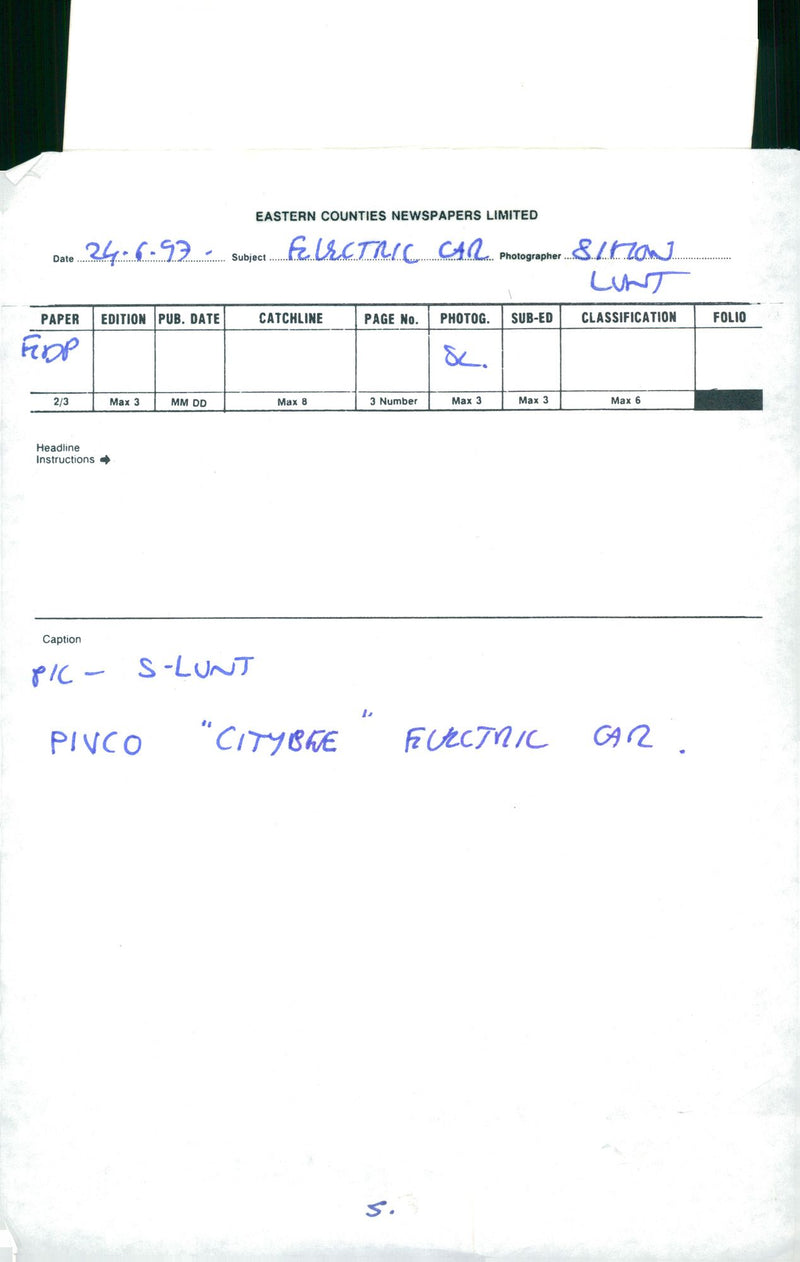 Cars: Electric: Citybee - Vintage Photograph