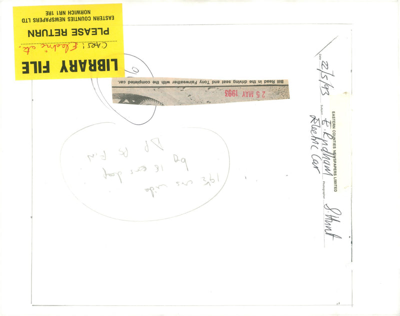 Cars: Electric: Bill Read and Tony Fairweather - Vintage Photograph