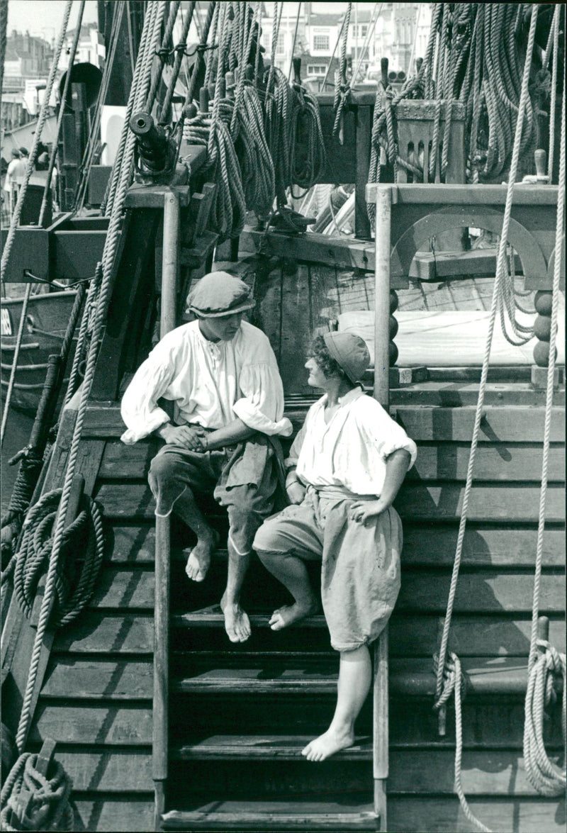 Shipping: Civilian: Sailing Ships - Vintage Photograph