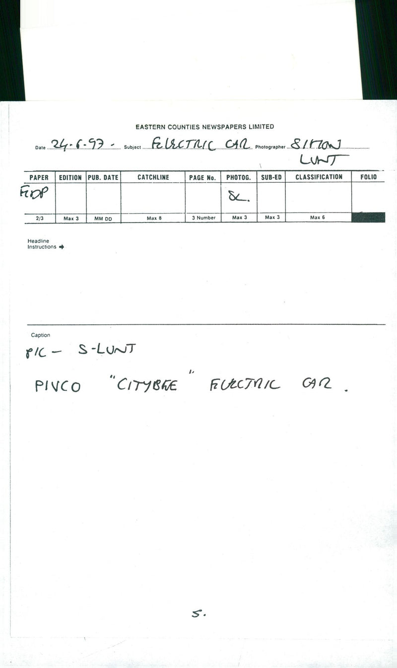 Cars: Electric: Citybee - Vintage Photograph