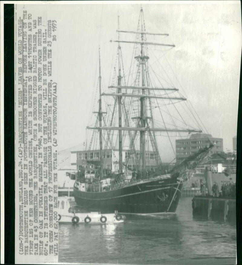 Shipping : Barquentine Eolus - Vintage Photograph