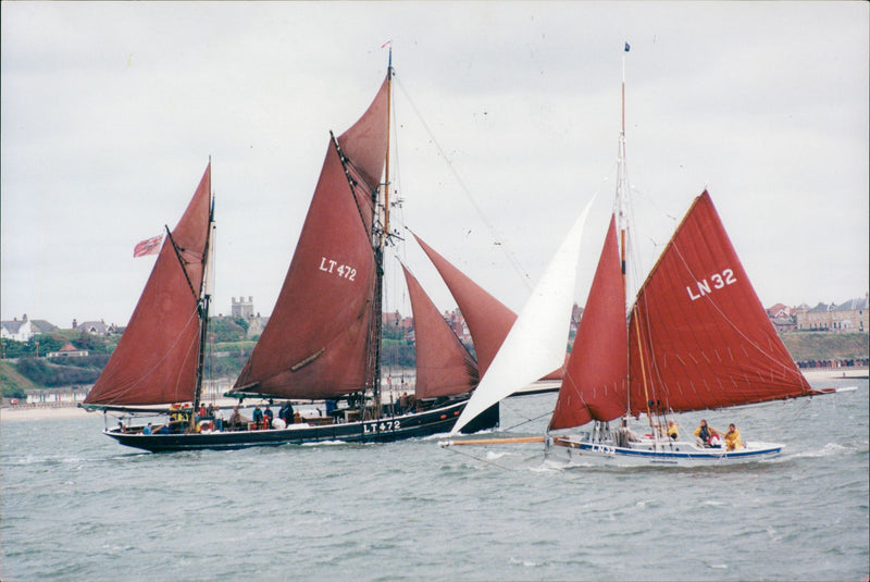 Shipping : Civilian : Sailing Ships A-F - Vintage Photograph