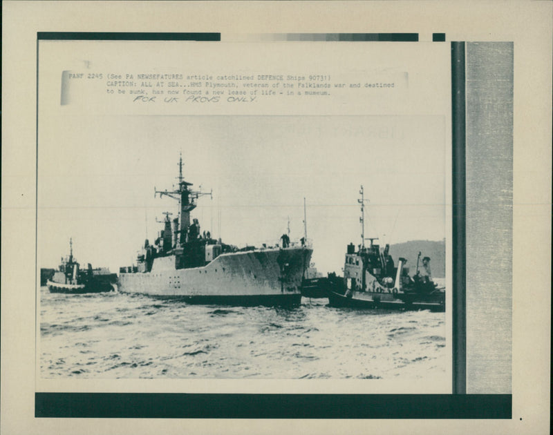 Shipping: Military: Frigates: Plymouth - Vintage Photograph