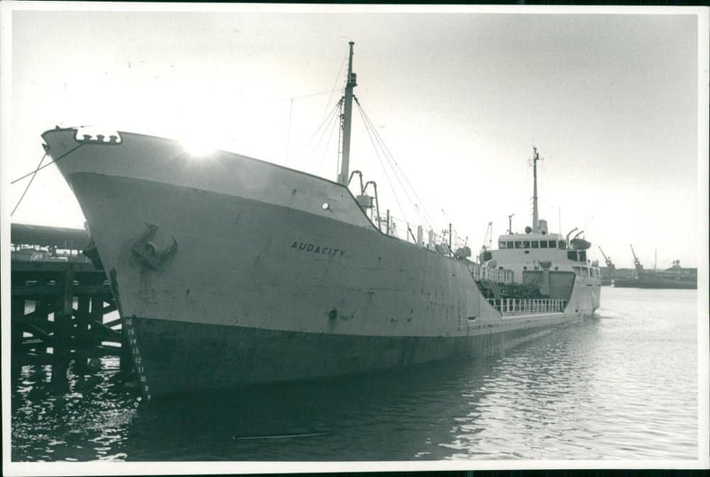 Tanker Audacity at Bentinck Dock - Vintage Photograph