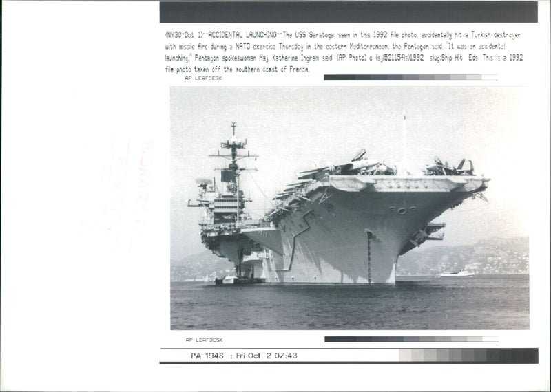 Military Ships Aircraft Carriers - Vintage Photograph