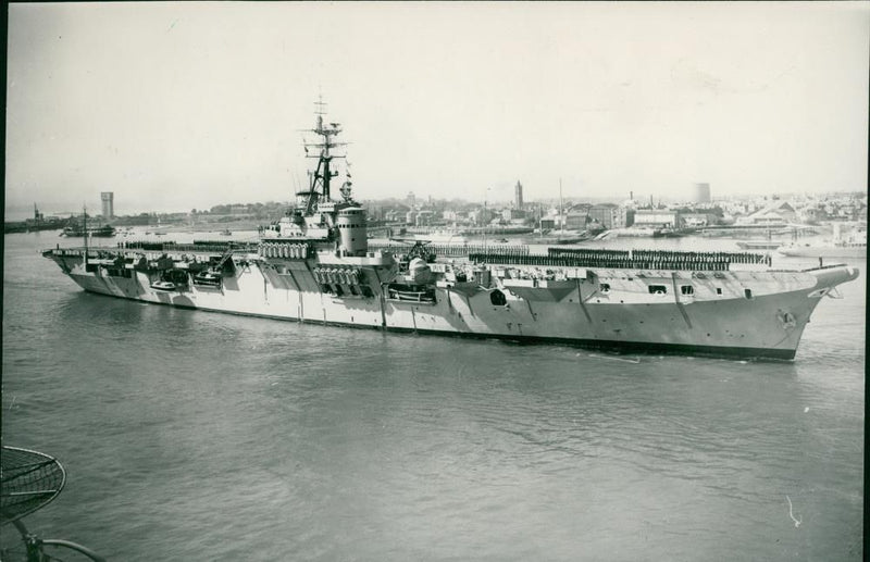 Military Ships Aircraft Carriers - Vintage Photograph