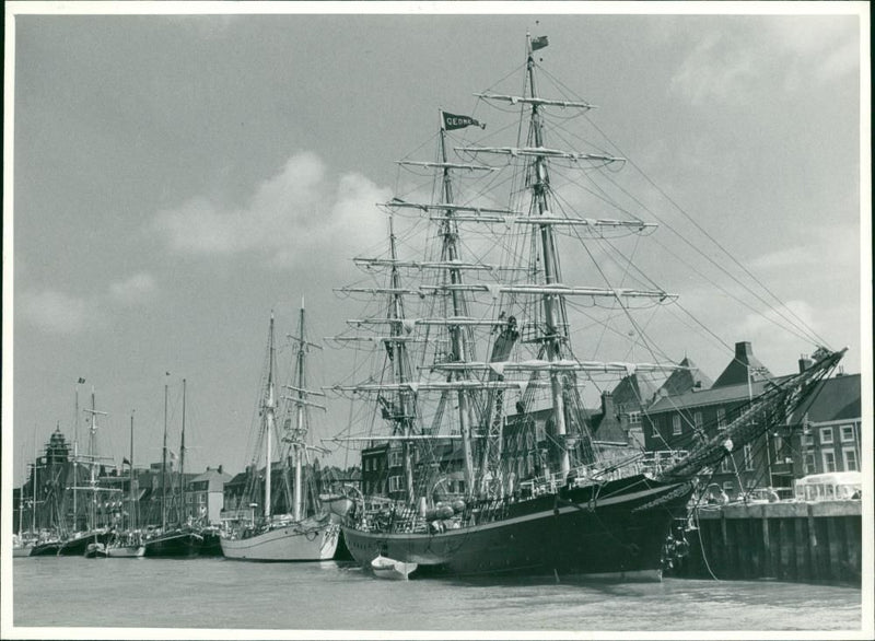 Tall Ships at Yarmouth - Vintage Photograph