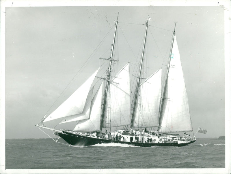 Photograph of the Sir Winston Churchill undersail. - Vintage Photograph