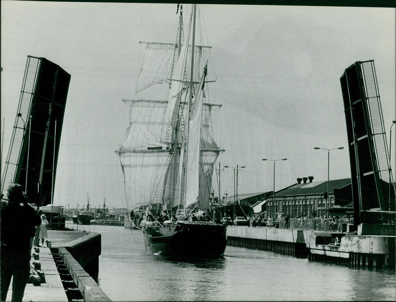 Under full sail the Young Endeavour. - Vintage Photograph