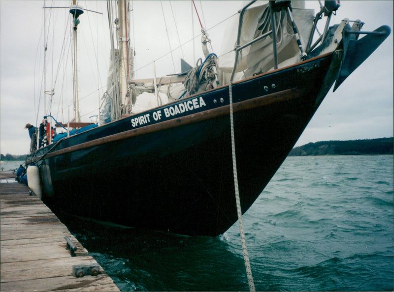 It was business as usual aboard Spirit of Boadicea. - Vintage Photograph