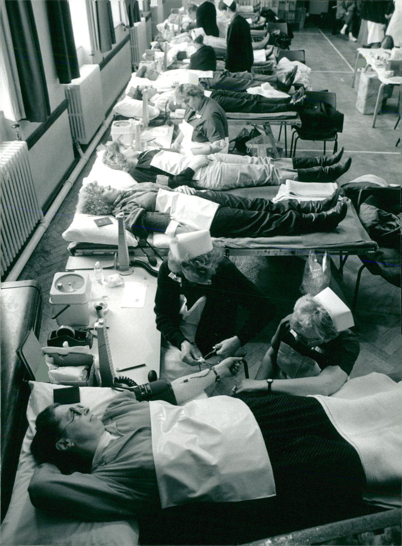 Blood transfusion. - Vintage Photograph