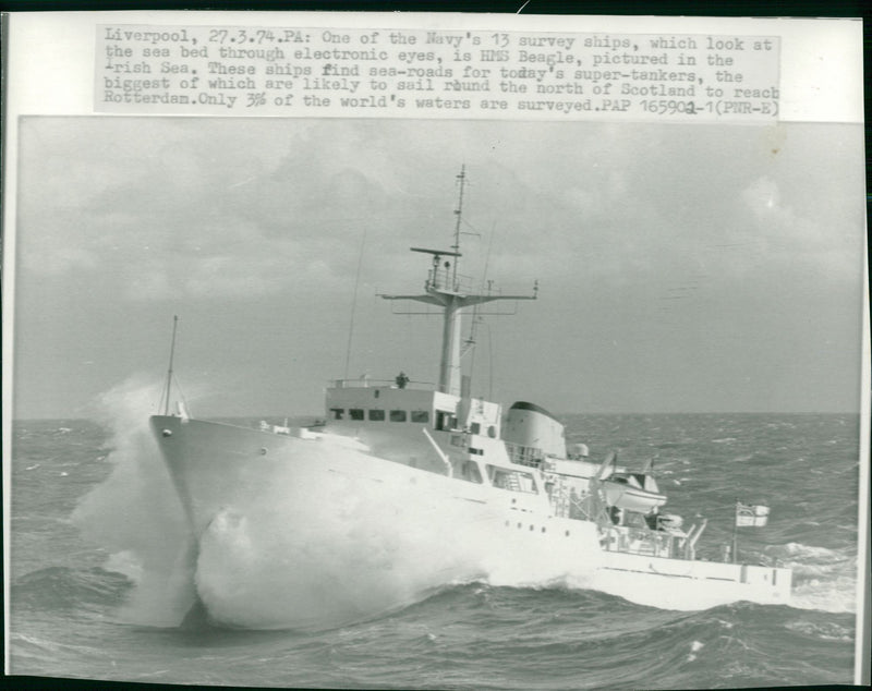 Shipping Civilian Survey Vessel - Vintage Photograph