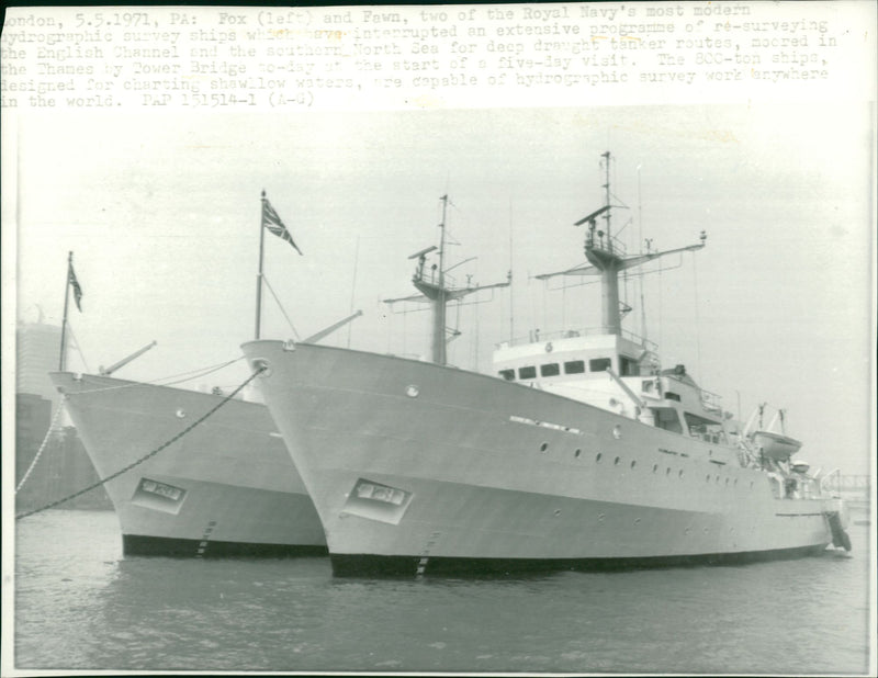 Shipping Civilian Survey Vessel - Vintage Photograph