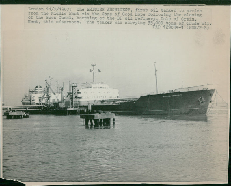 Oil tanker British Architect - Vintage Photograph