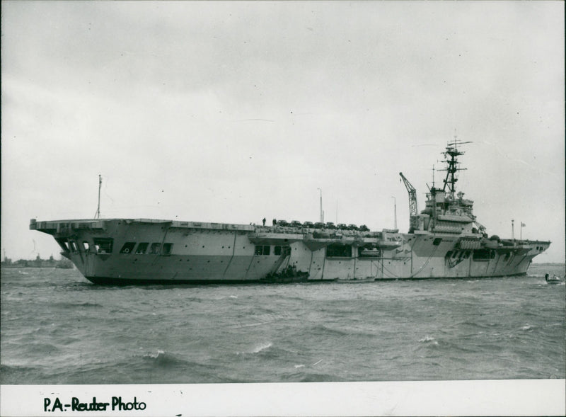 Military Ships Aircraft Carriers - Vintage Photograph