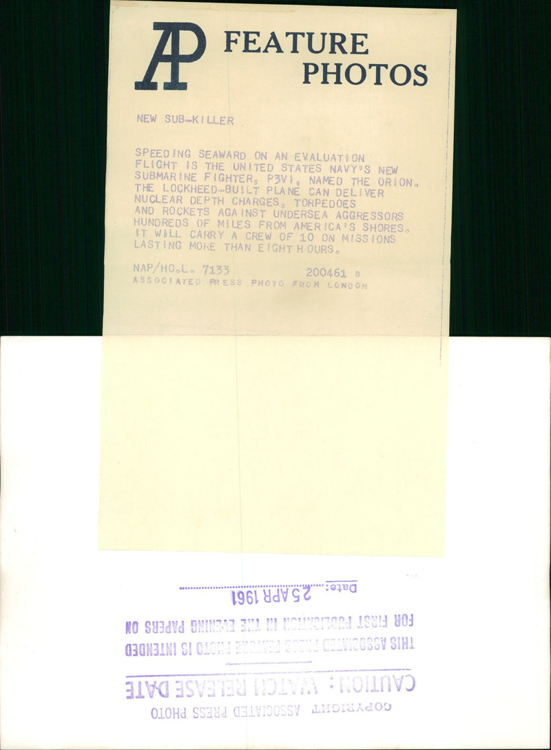 Speeding Seaward on an evaluation. - Vintage Photograph