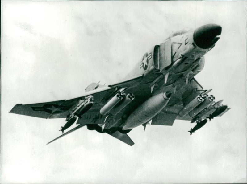 Marine Phantom, A squadron of planes took part. - Vintage Photograph