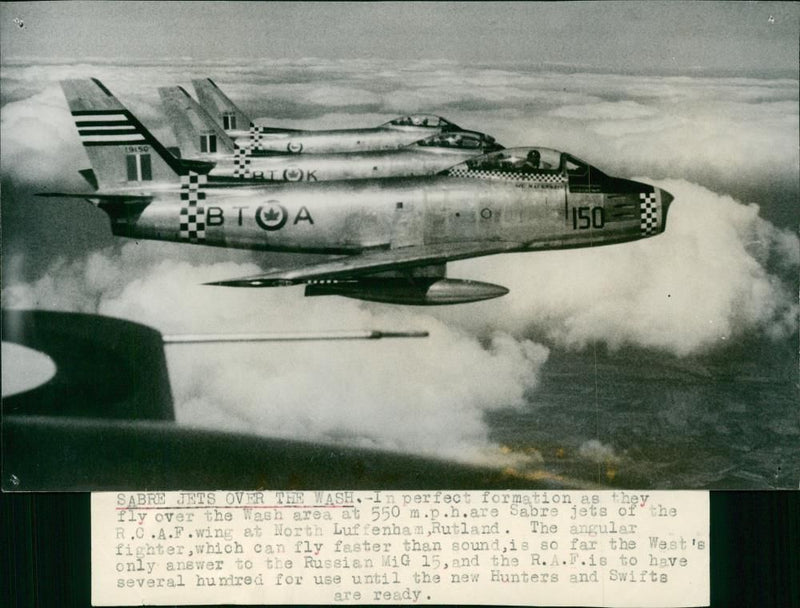 Aircraft: Military: Sabre Jets - Vintage Photograph