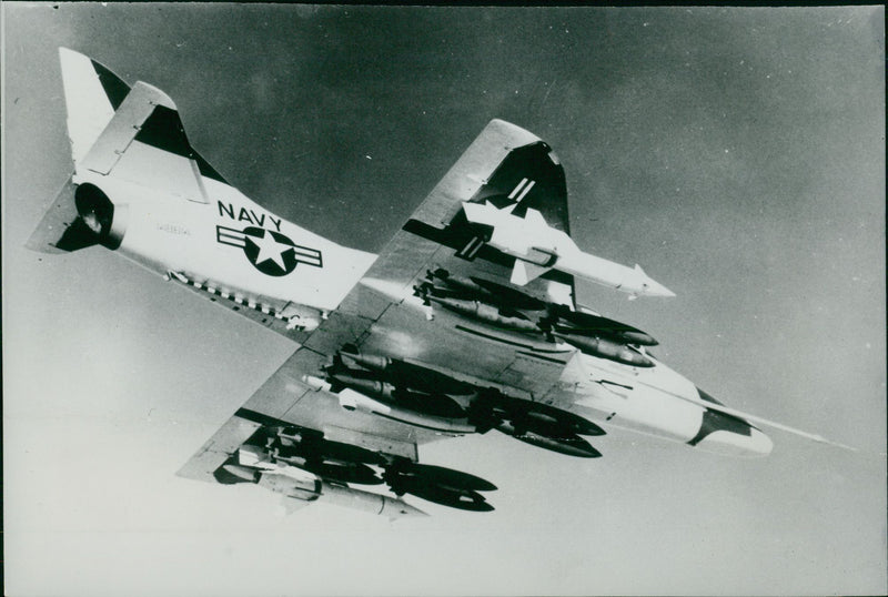 Aircraft: Military: United States Navy's Midget Skyhawk - Vintage Photograph