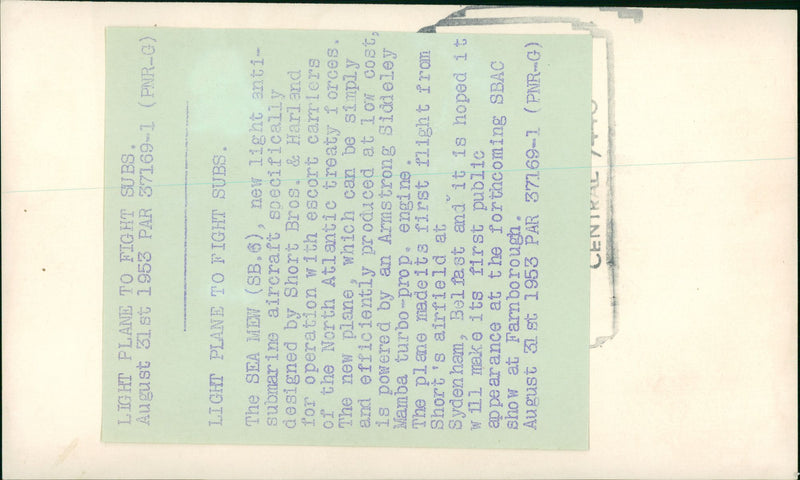 Aircraft: Military: Sea Mew - Vintage Photograph