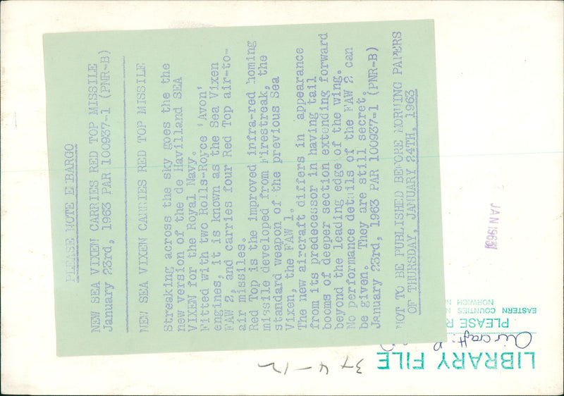 Aircraft: Military: Sea Vixen FAW 2 - Vintage Photograph