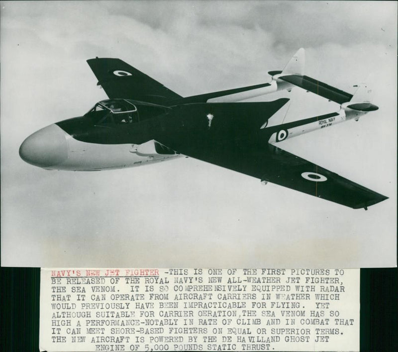 Aircraft: Military: Sea Venom - Vintage Photograph