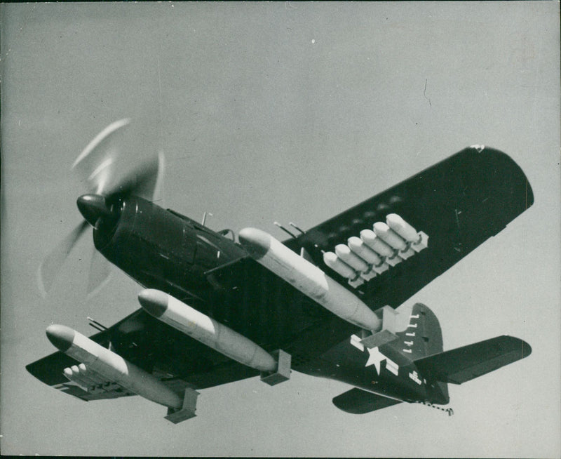 Aircraft: Military: Plane with a load of troble - 21 April 1949 - Vintage Photograph