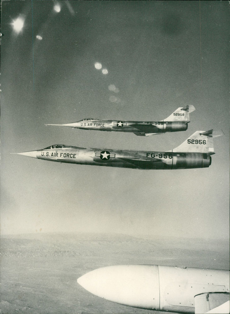 Aircraft: Military: Lockhead's F-104A Starfighter - Vintage Photograph