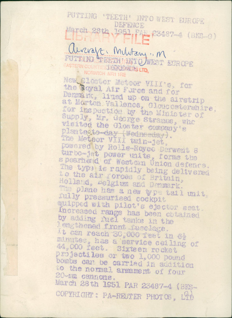 Putting 'teeth' into west europe defence - Vintage Photograph