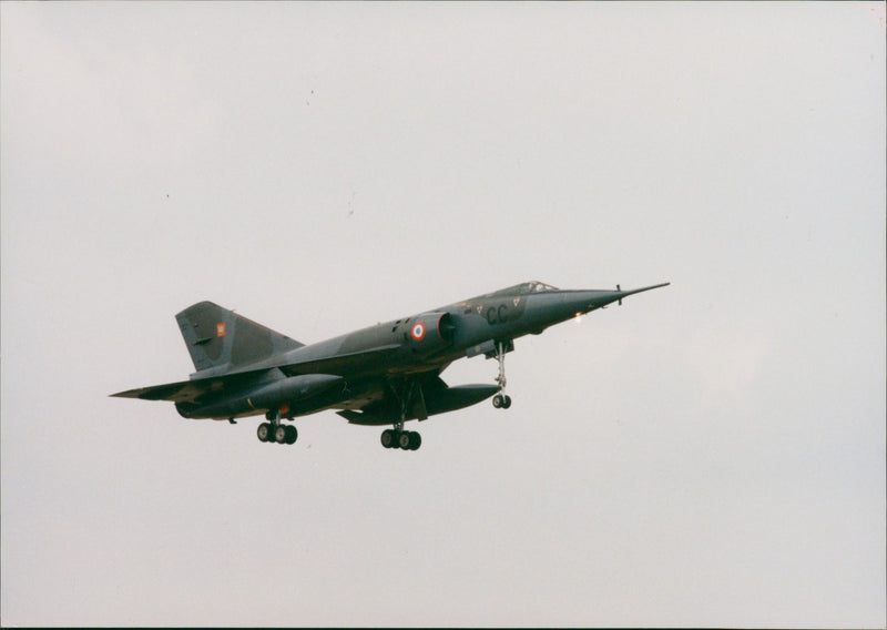 French Mirage jet Over Raf Marhem - Vintage Photograph