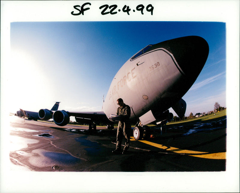 Aircraft: Military: KC135 Stratotanker - Vintage Photograph