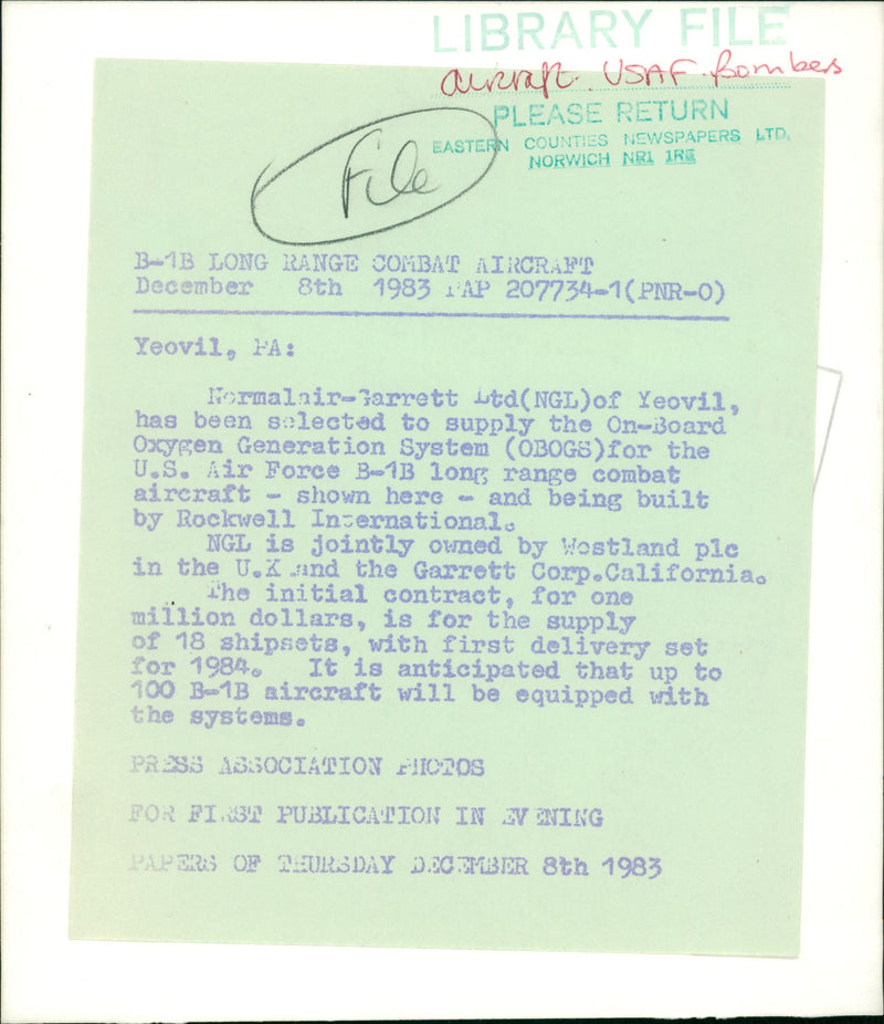 Aircraft military bombers. - Vintage Photograph