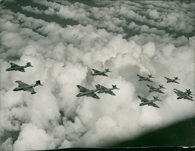 Aircraft: Military: Canberra jet bombers - Vintage Photograph