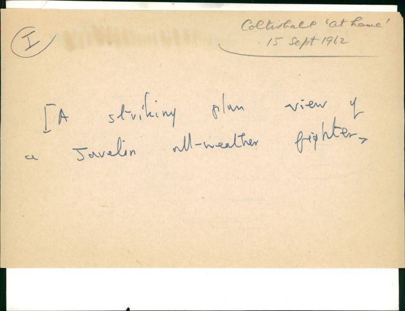 Aircraft: Military: A striking view of a Juvelin all-weather fighter. - Vintage Photograph