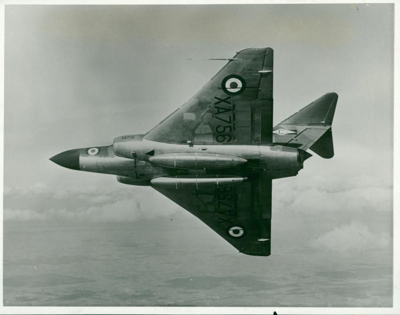 Aircraft: Military: A striking view of a Juvelin all-weather fighter. - Vintage Photograph