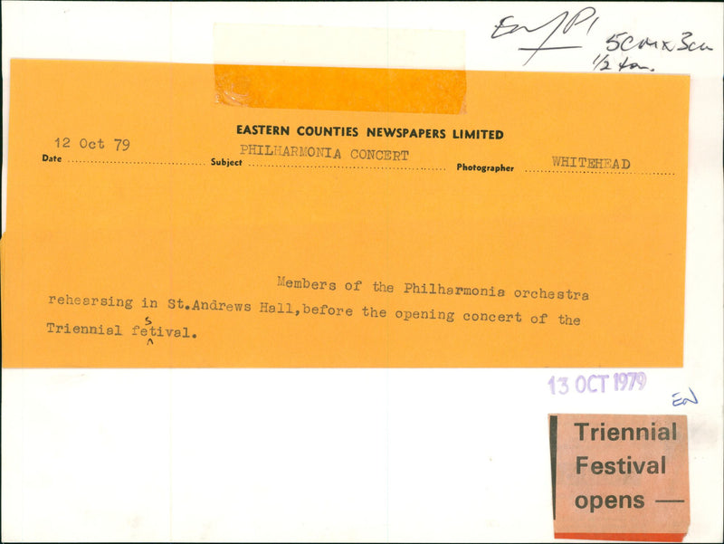 Philharmonia concert. - Vintage Photograph