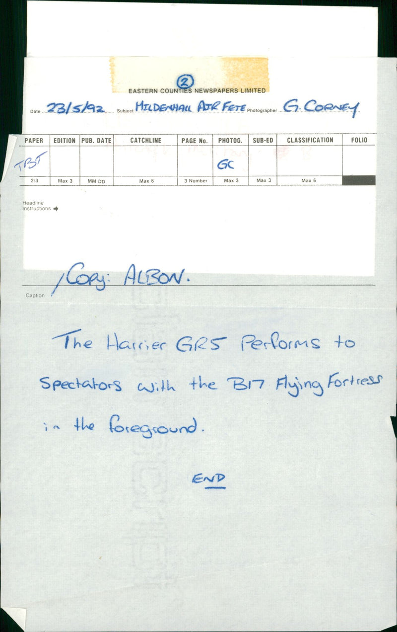 Mildenhall airfete. - Vintage Photograph