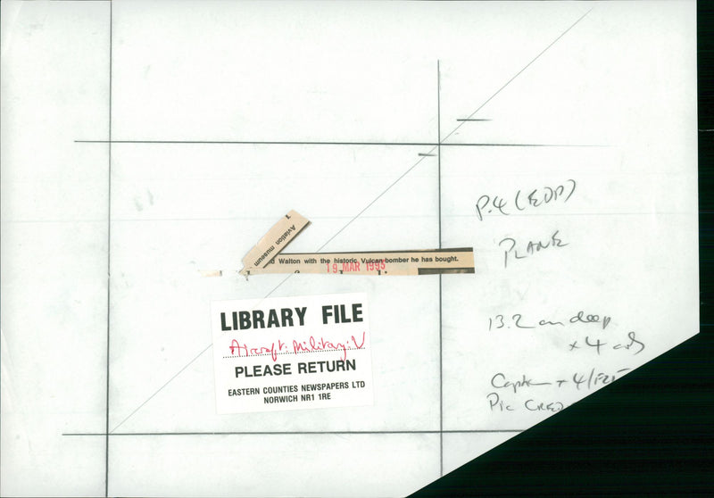 1993 MILITARY AIRCRAFT BRITISH FLIGHT DAVID - Vintage Photograph