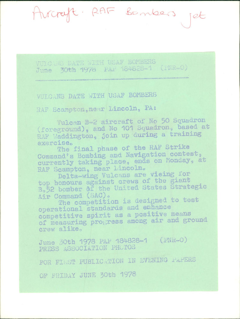 Aircraft: Military - Vintage Photograph