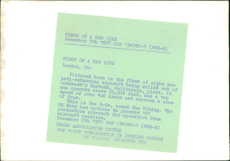 Aircraft: Military - Vintage Photograph