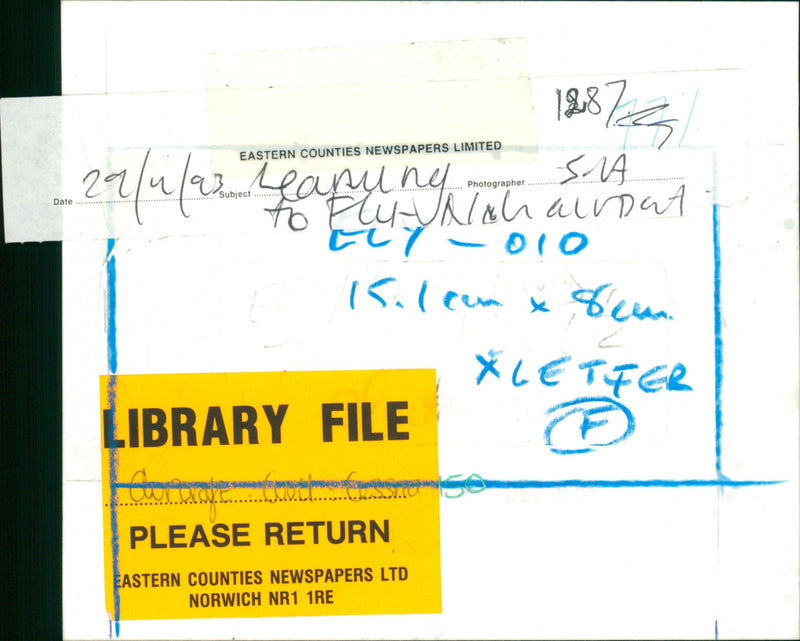 Cessna leaving to fly aircraft. - Vintage Photograph