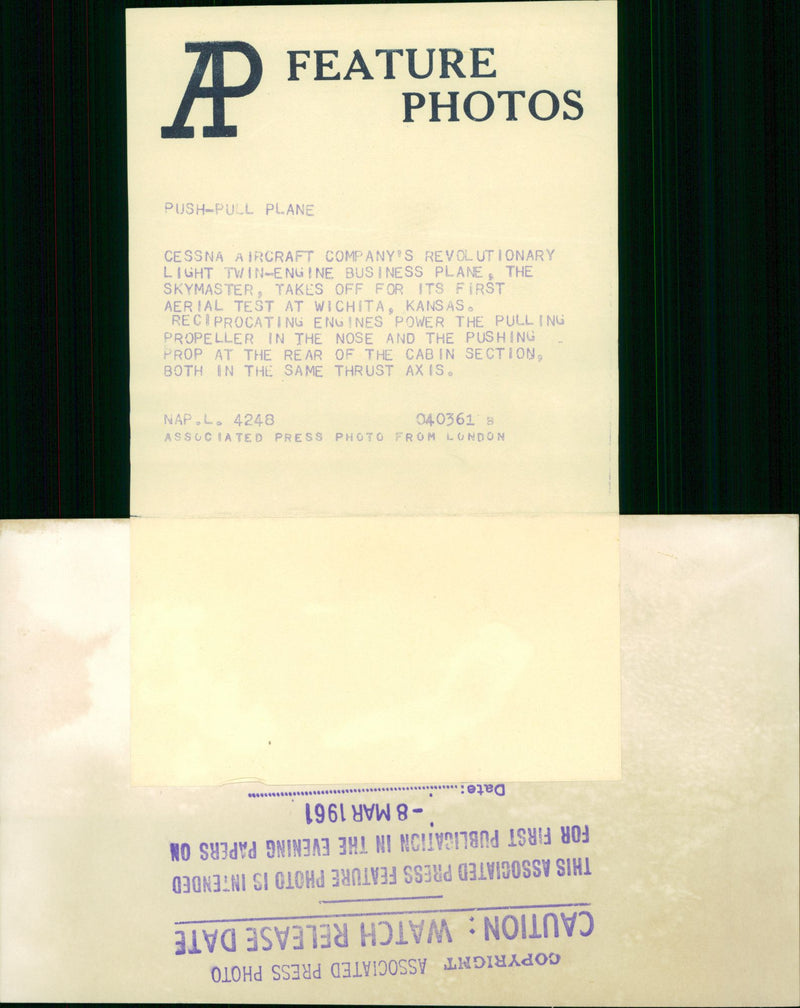 Cessna Aircraft company's revolutionary lights. - Vintage Photograph