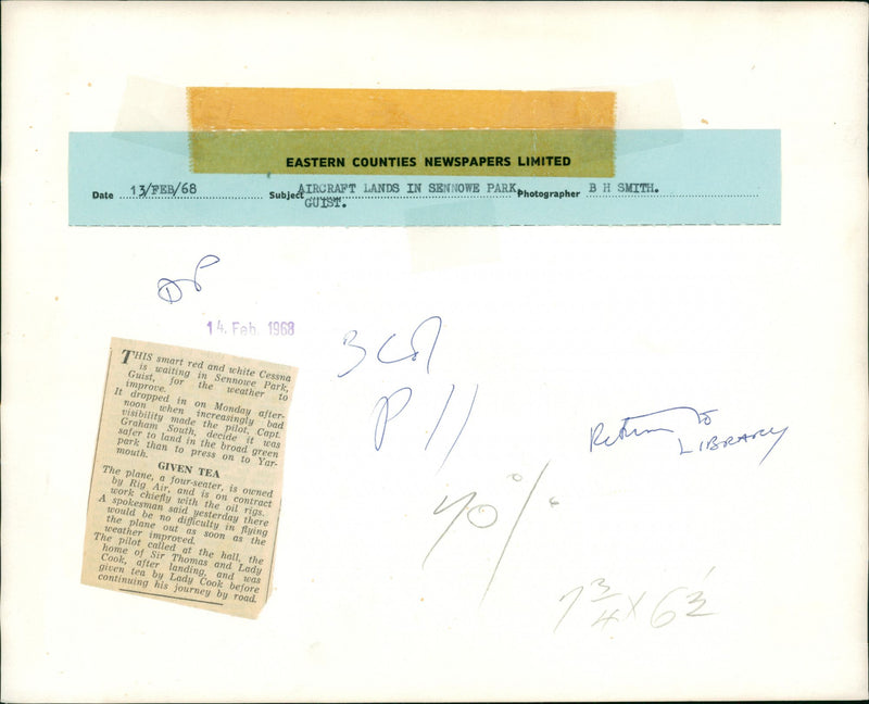 The Smart red and white Cessna. - Vintage Photograph