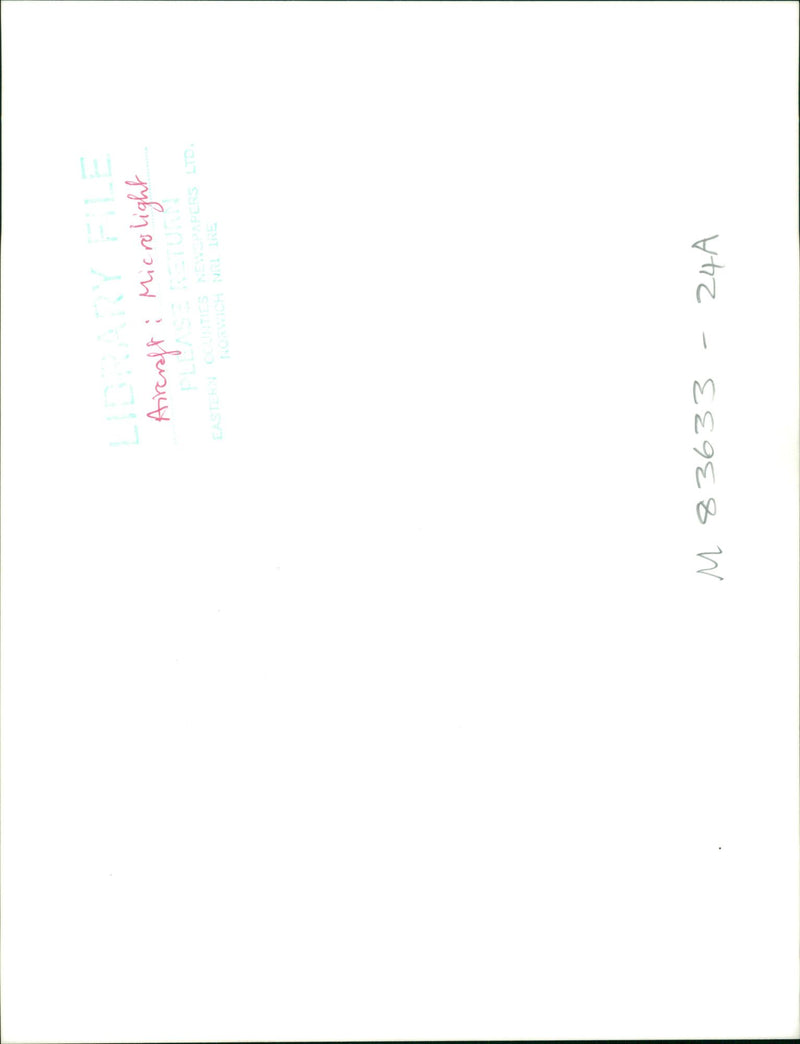 Aircraft Microlight - Vintage Photograph