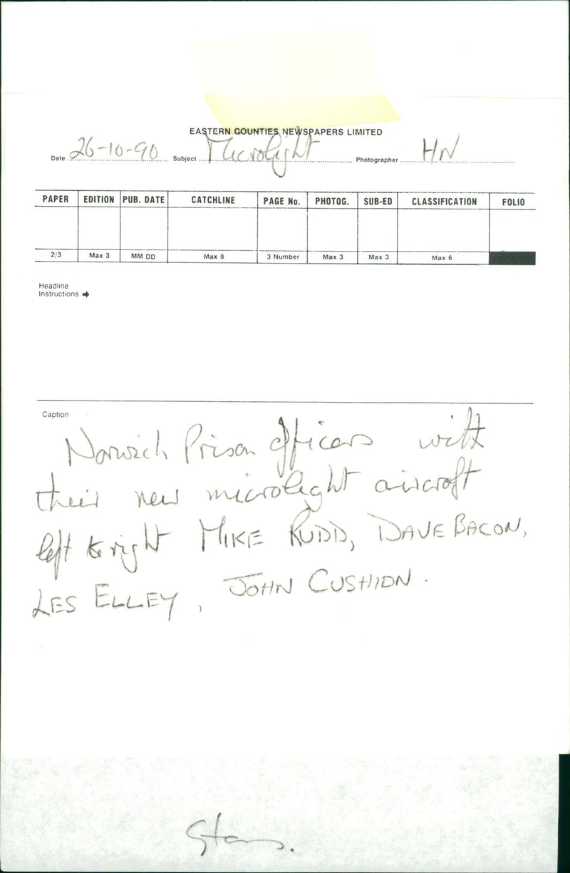 Aircraft Microlight - Vintage Photograph