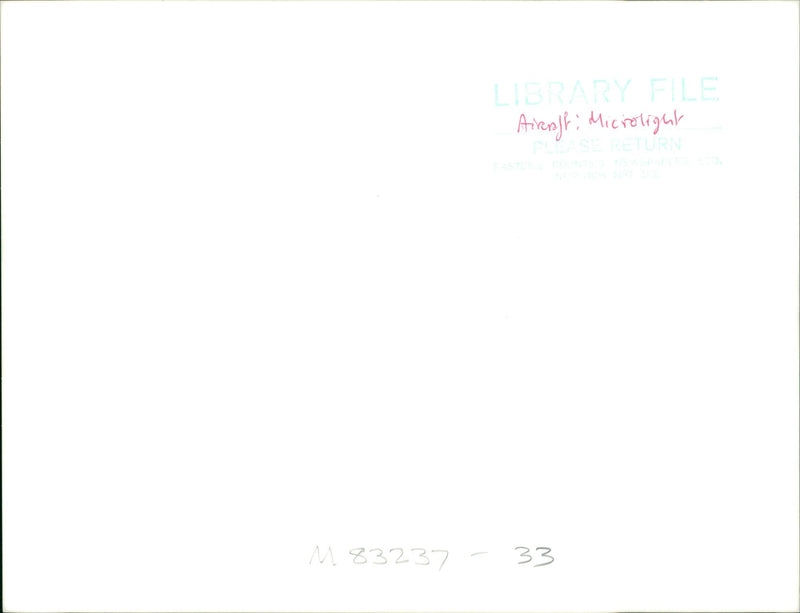 Aircraft Microlight - Vintage Photograph