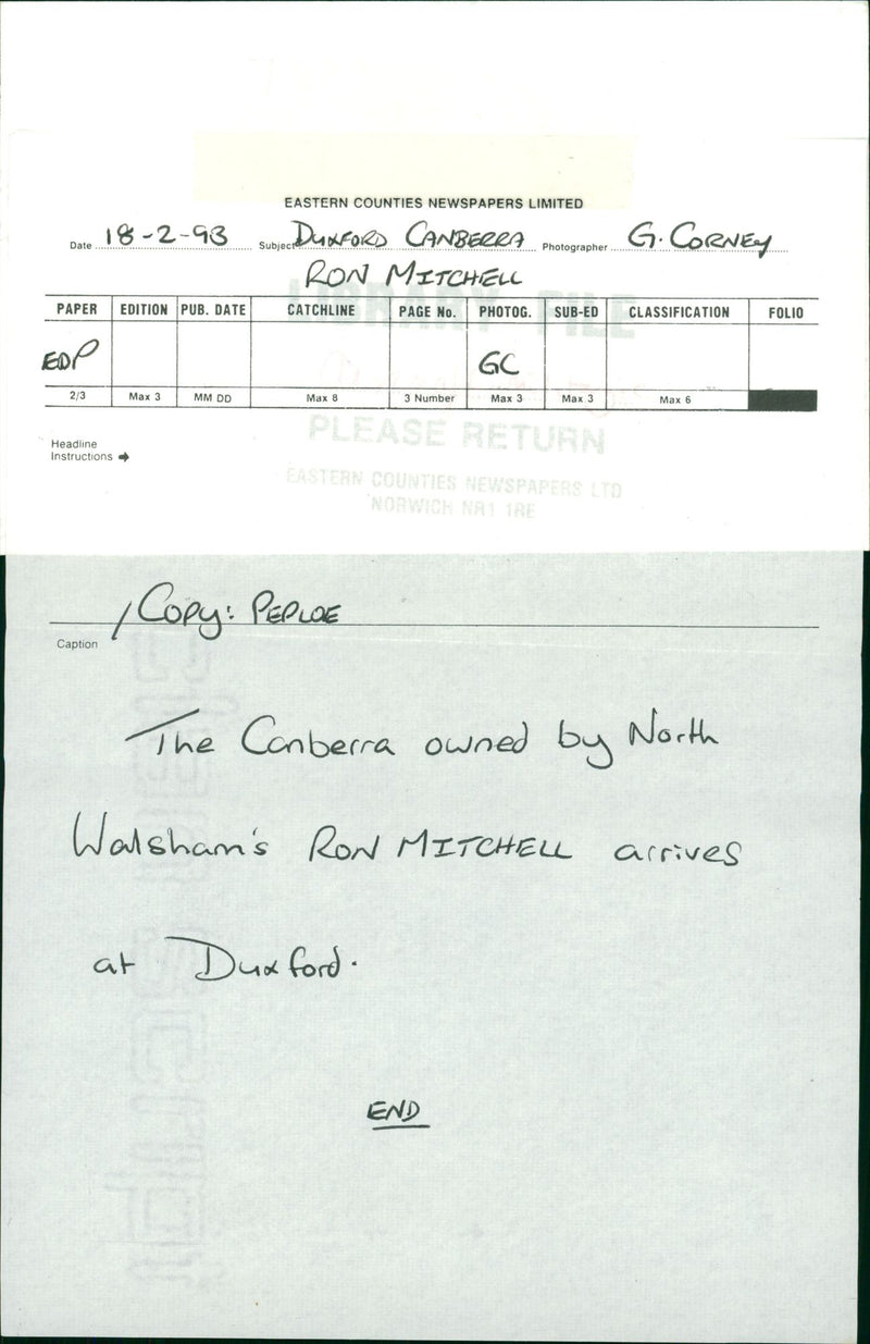 The Canberra - Vintage Photograph