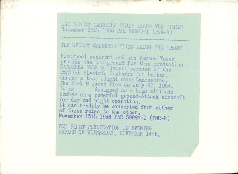 Canberra Mark 8 - Vintage Photograph