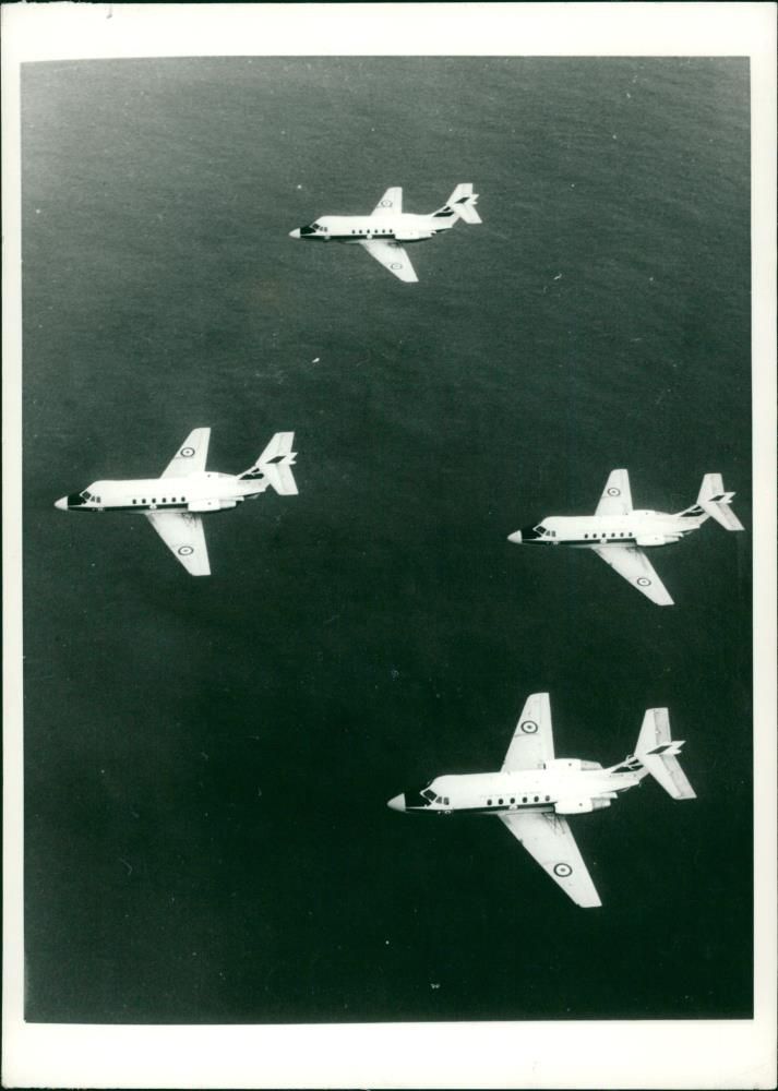 Aircraft: Military: Dominies in Formation - Vintage Photograph